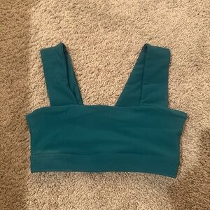 Teal Sleeveless Crop Top